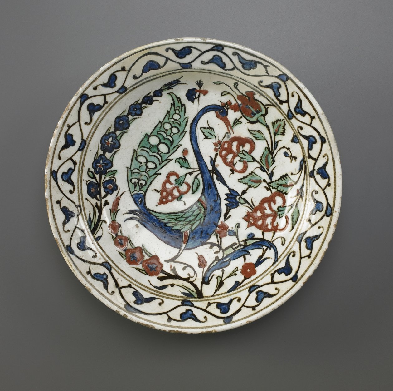Plato, Iznik, dinastía Otomana, finales del siglo XVI-principios del siglo XVII de Turkish School