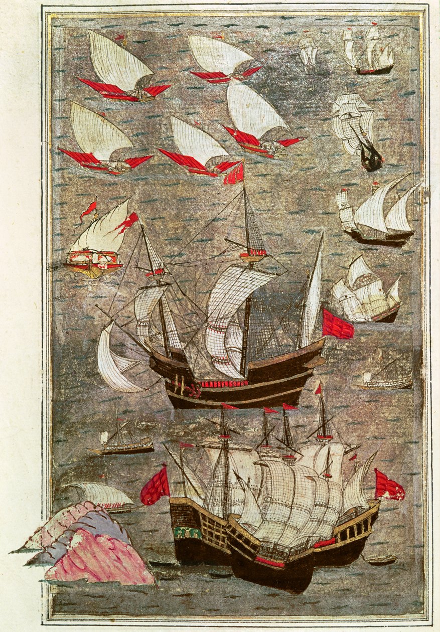 La flota otomana de Tarik-y Bayezid de Turkish School