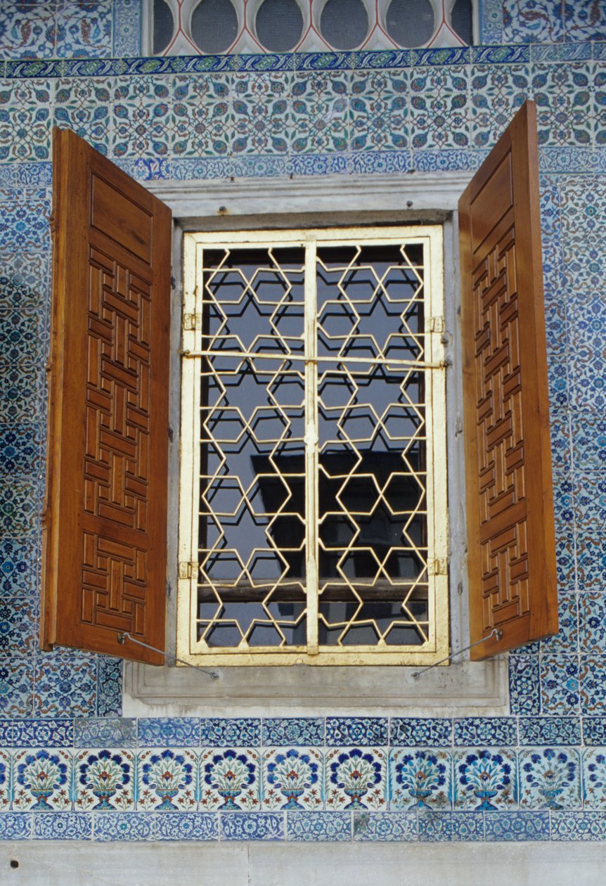 Azulejos en el exterior de la Sala de Circuncisión, construida en 1648 de Turkish School