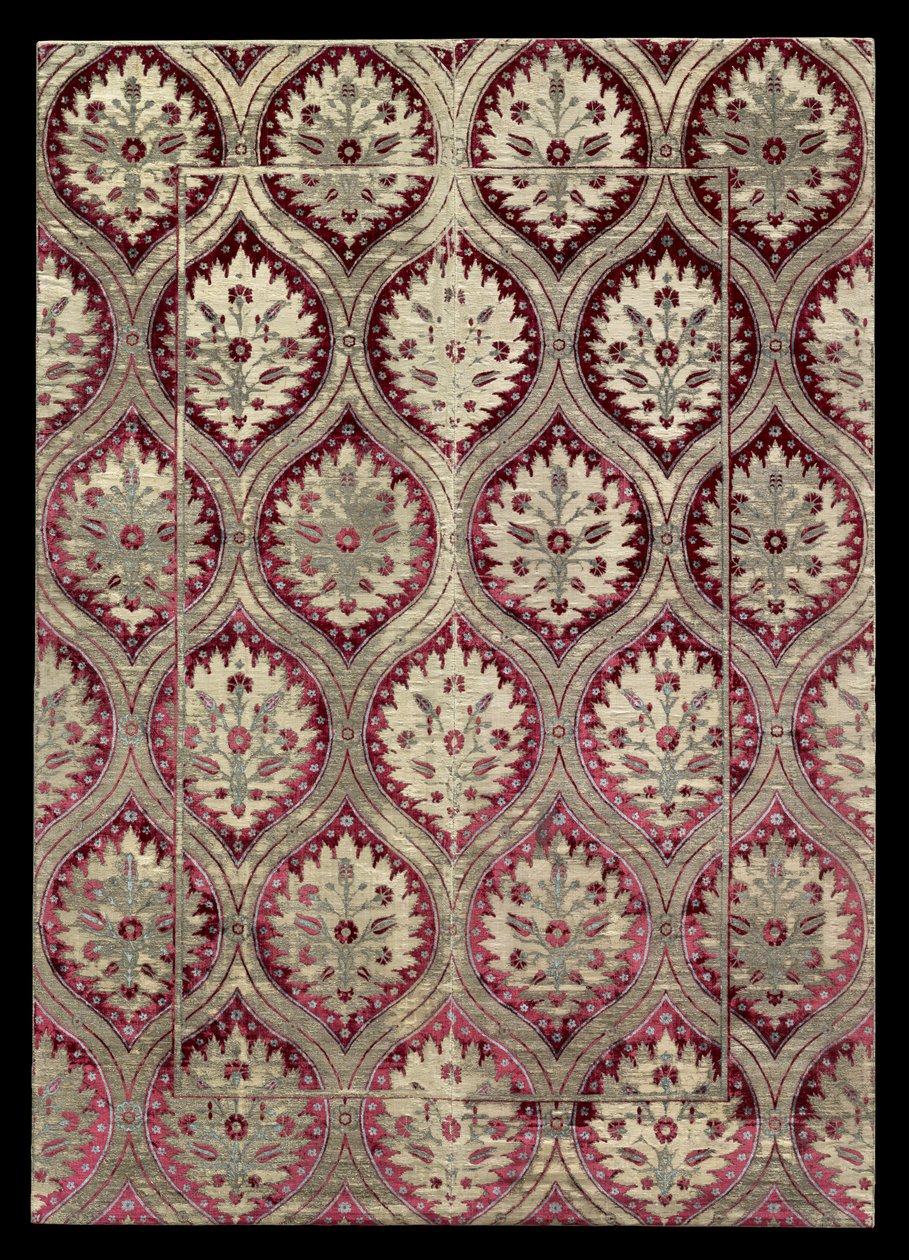 Panel de terciopelo, finales del siglo XVI-principios del siglo XVII de Turkish School