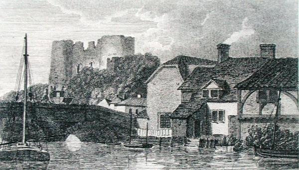 Vista de Tunbridge, grabado por Murray, del álbum de recortes de Michael Faraday de Turner (after)