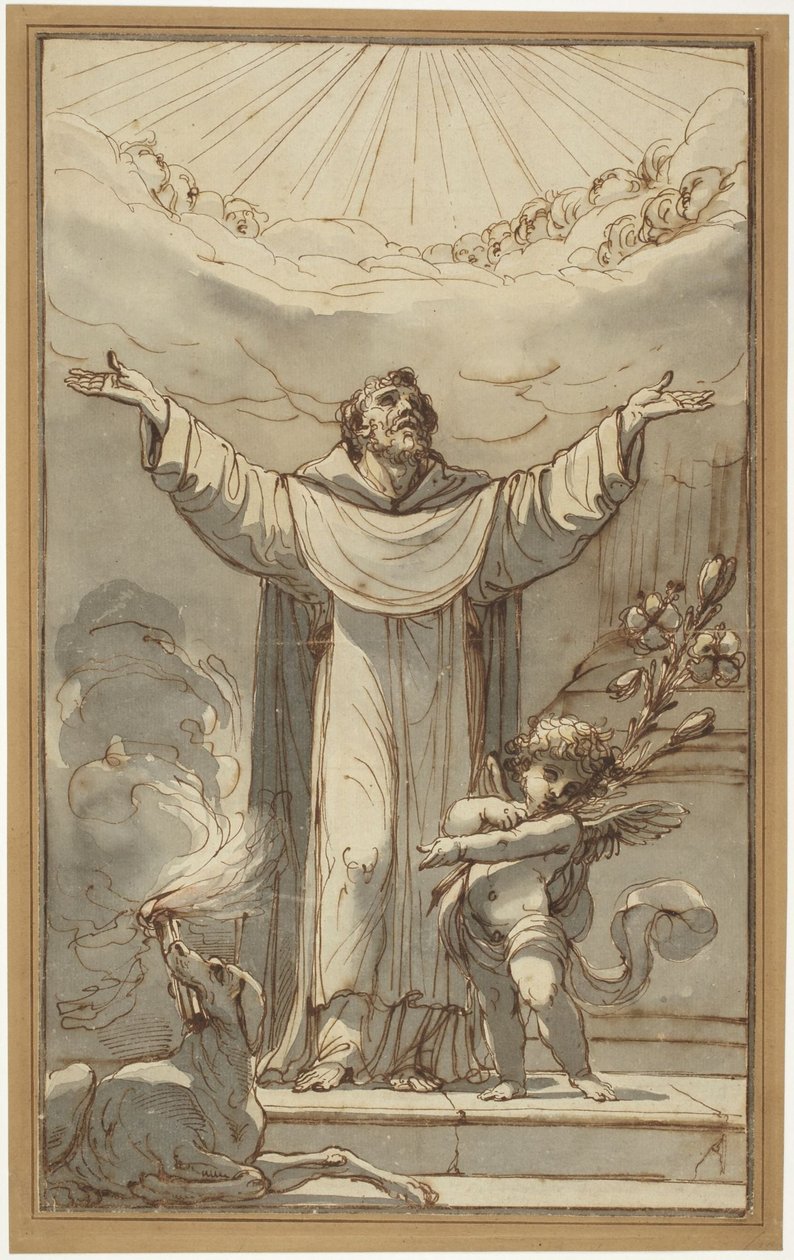 Santo Domingo en oración de Ubaldo Gandolfi