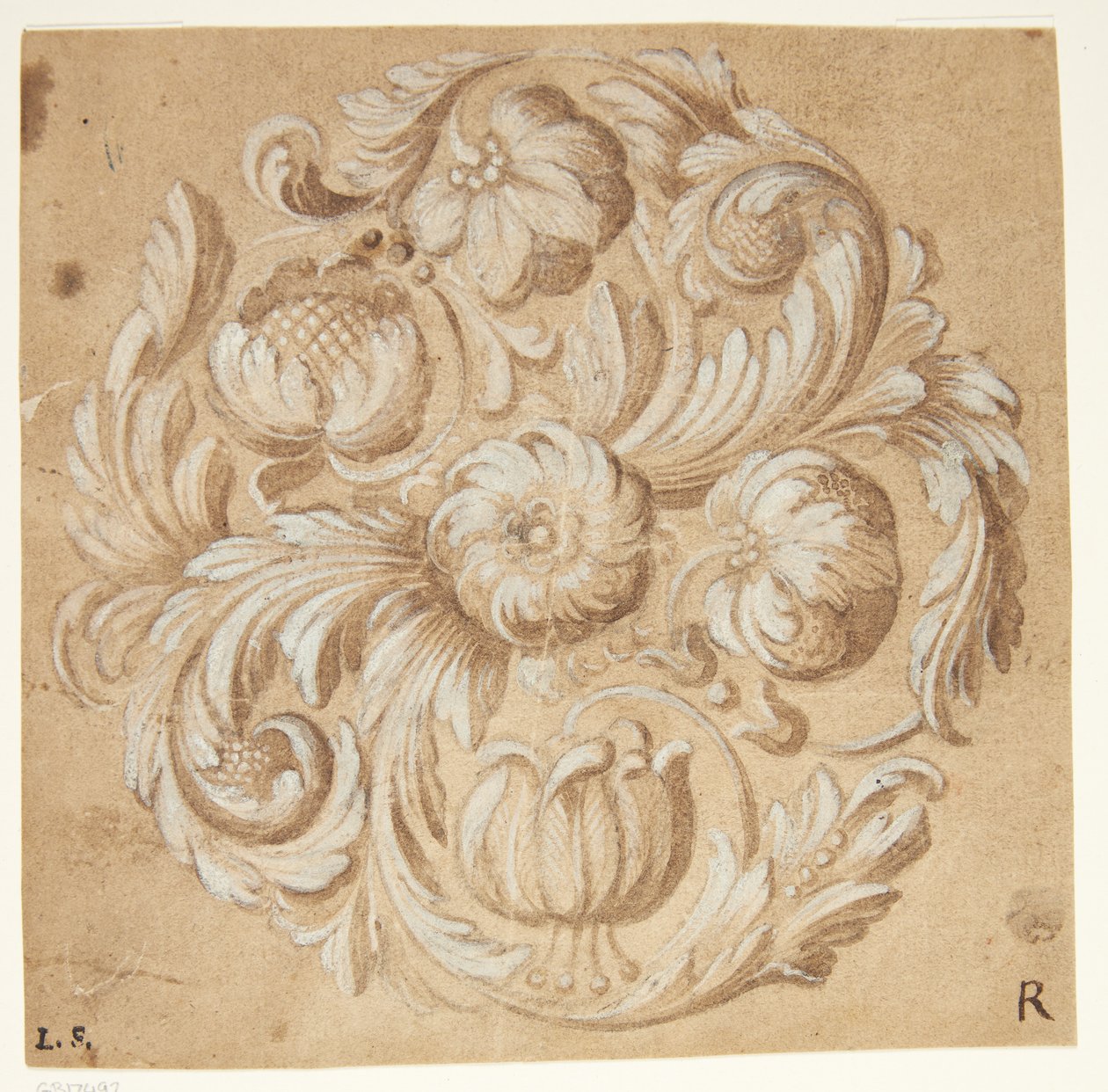 Ornamento floral de Ubekendt