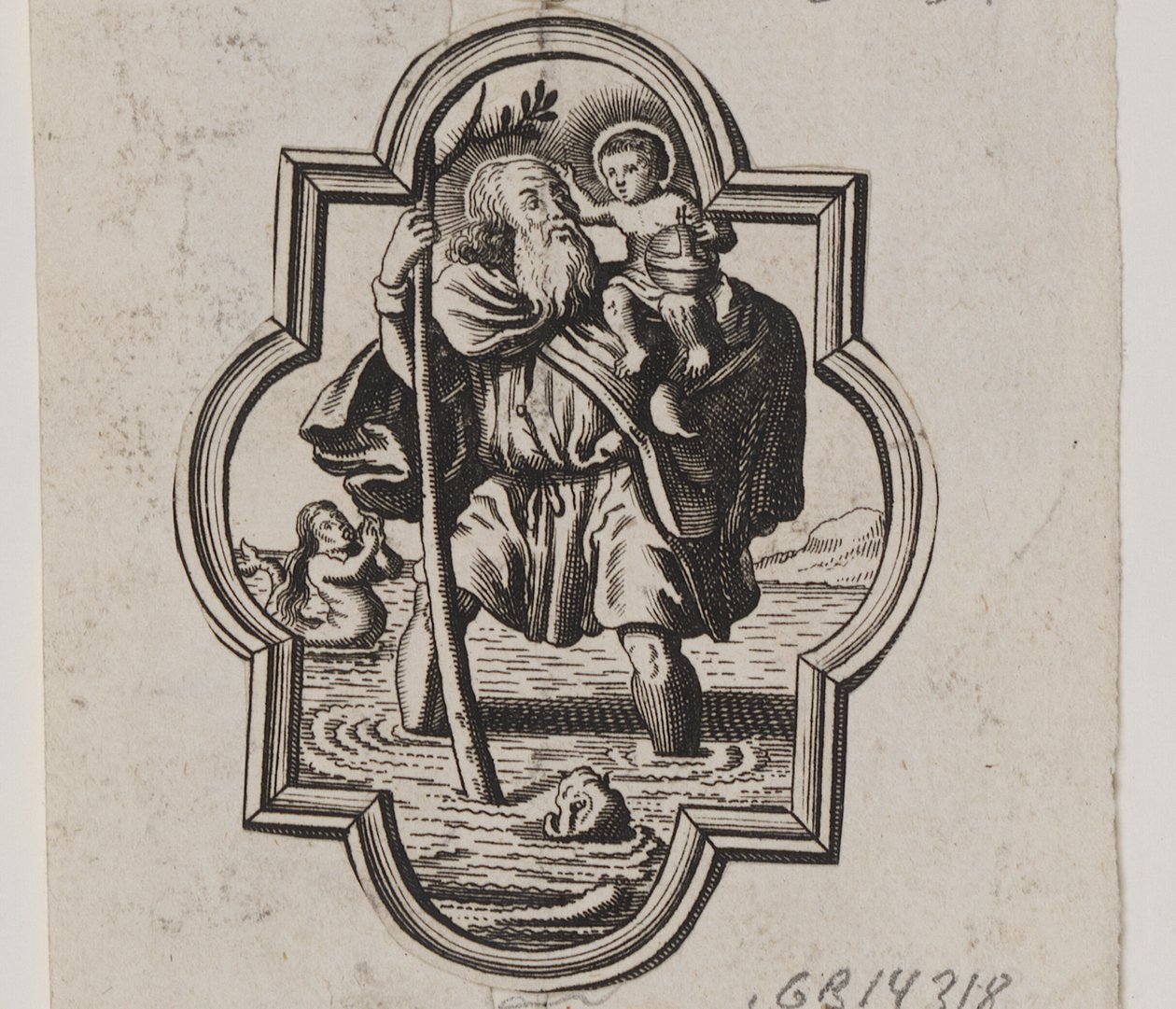 Emblema con San Cristóbal de Ubekendt