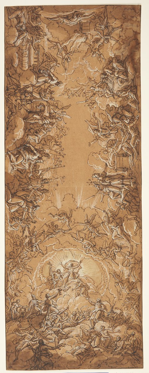 Boceto para pintura de techo con la Trinidad de Ubekendt