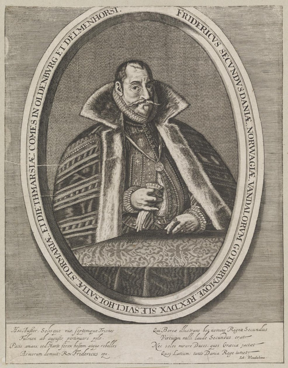 Federico II, Rey de Dinamarca y Noruega de Ubekendt 1600 tallet