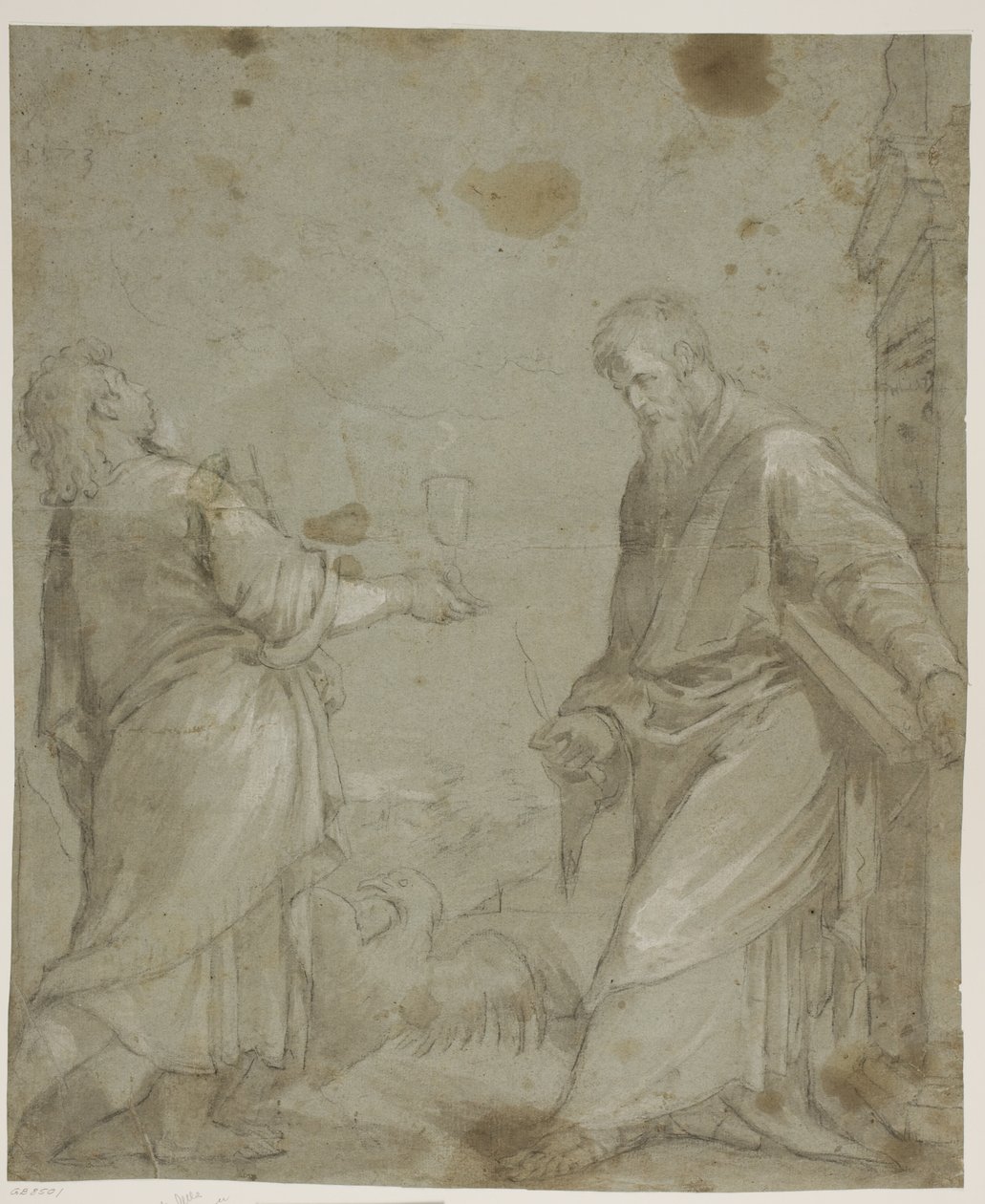 San Juan Evangelista y San Bartolomé del "Retablo de Cassola" de Jacopo Bassano de Ubekendt Ubekendt