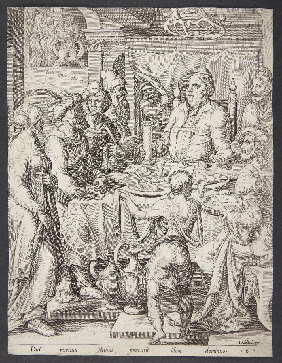 La fiesta de Nabal de Ubekendt efter Maarten van Heemskerck