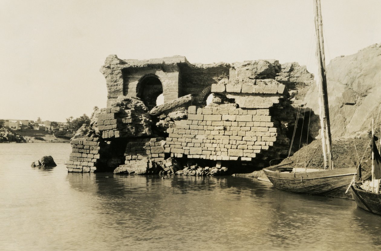 Baño de Cleopatra, isla Elefantina, Egipto, fotografía de Ugo Monneret de Villard de Ugo Monneret de Villard