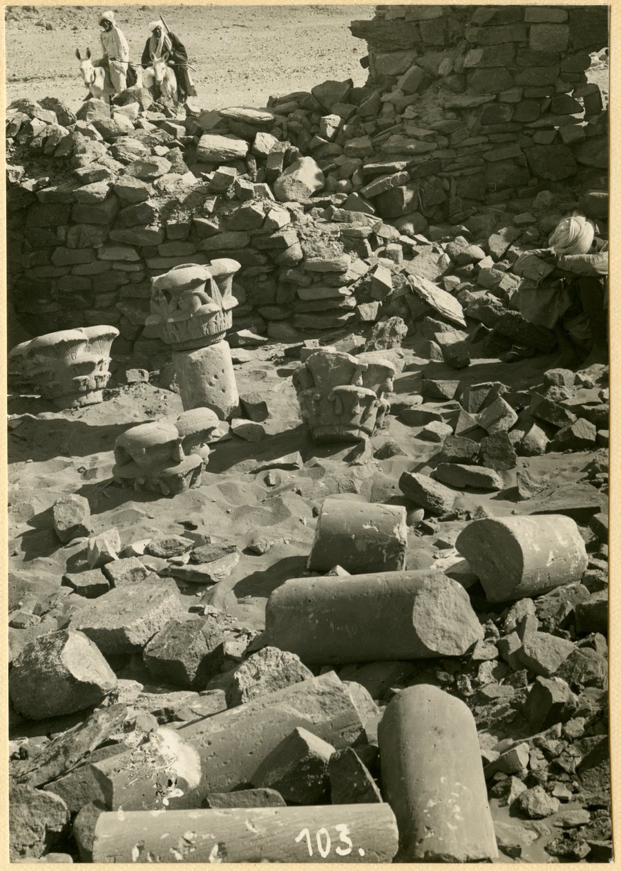 Ruinas de la iglesia medieval de Serreh, Sitte Gasma, Sudán, fotografía de Ugo Monneret de Villard de Ugo Monneret de Villard
