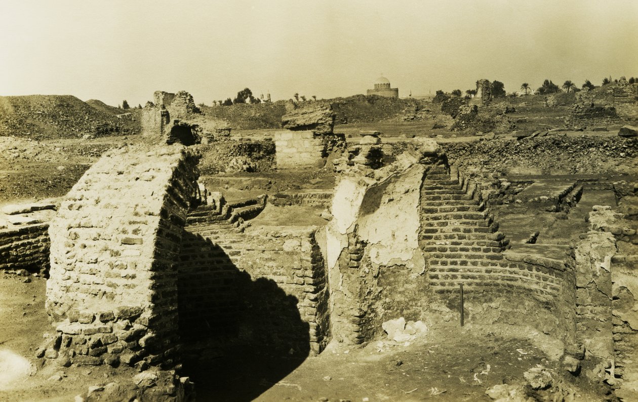 Edificio trilobulado, al-Fustat, Egipto, fotografía de Ugo Monneret de Villard de Ugo Monneret de Villard