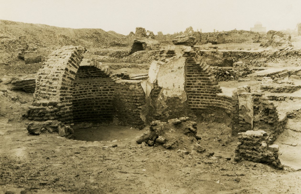 Edificio trilobulado, al-Fustat, Egipto, fotografía de Ugo Monneret de Villard de Ugo Monneret de Villard