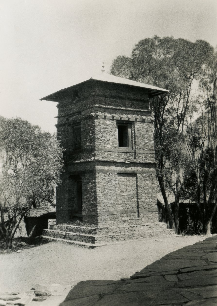 Edificio cuadrado de dos plantas, Axum, Etiopía, fotografía de Ugo Monneret de Villard de Ugo Monneret de Villard