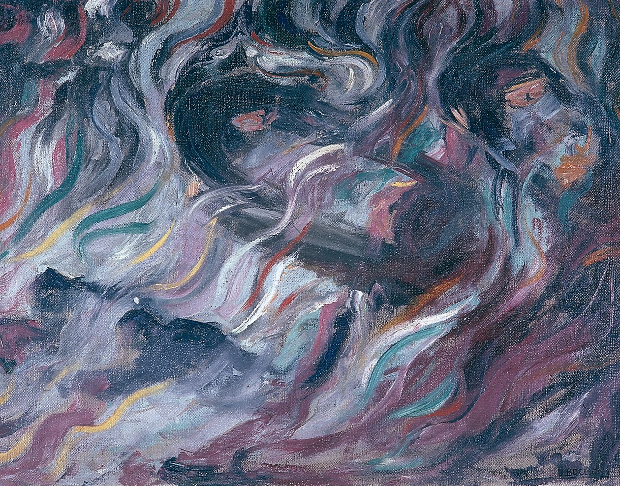 Incertidumbres I. Las Despedidas (tríptico) 1911 de Umberto Boccioni