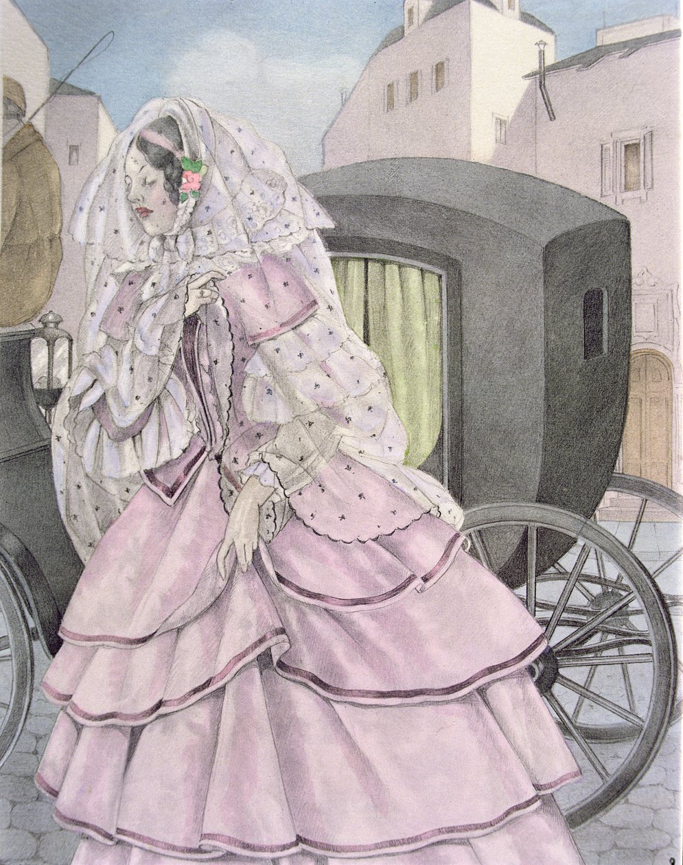 Ilustración de "Madame Bovary" de Gustave Flaubert (1821-80) publicada por Gibert Jeune de Umberto (after) Brunelleschi