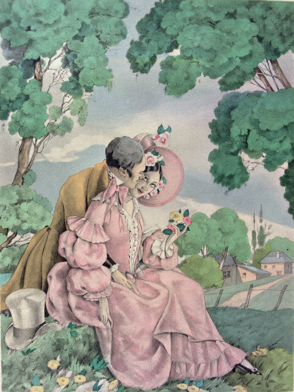 Ilustración de "Madame Bovary" de Gustave Flaubert (1821-80) publicada por Gibert Jeune de Umberto (after) Brunelleschi