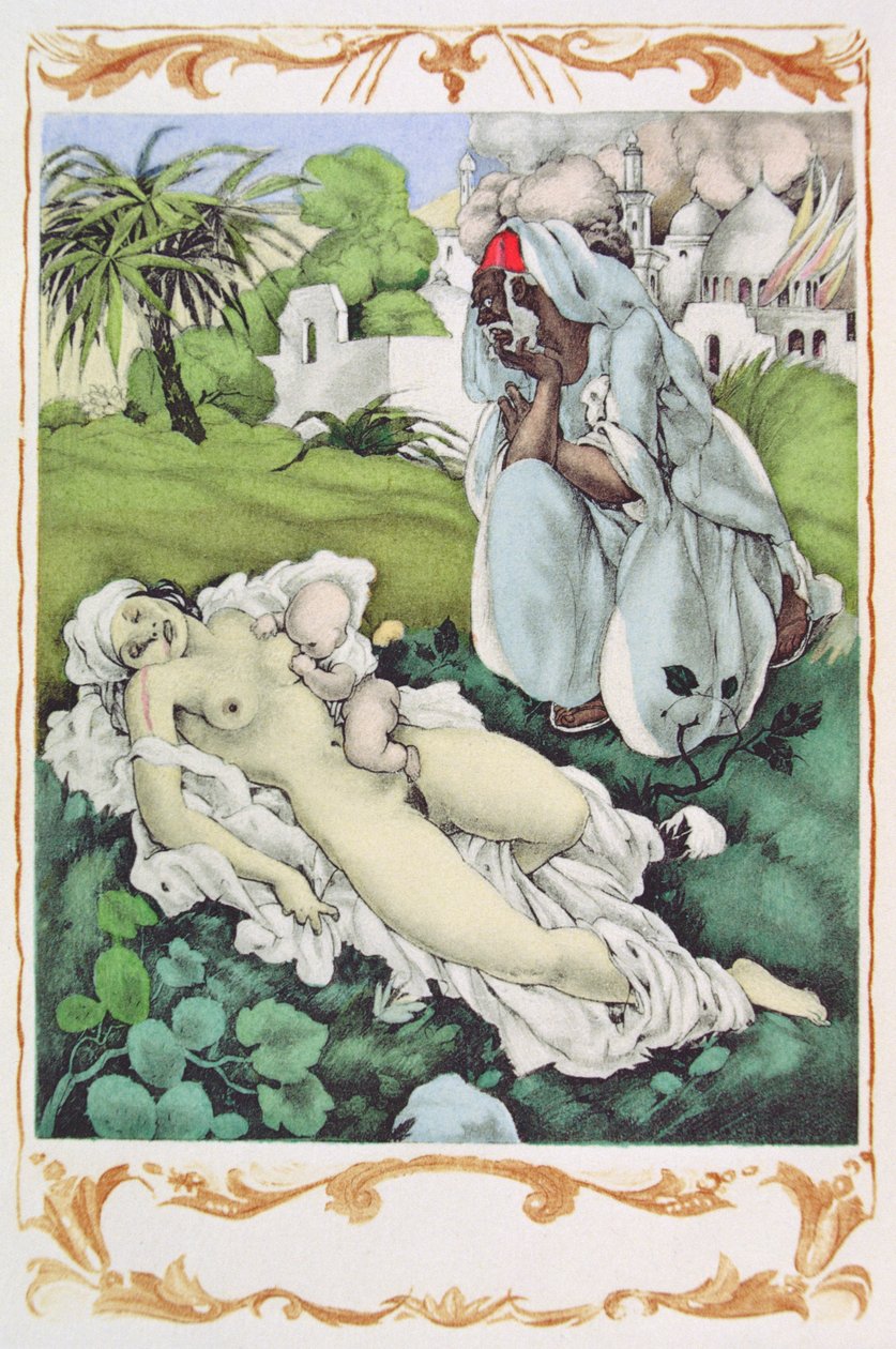 Ilustración de "Candide" de Voltaire, publicada por Gibert Jeune de Umberto (after) Brunelleschi