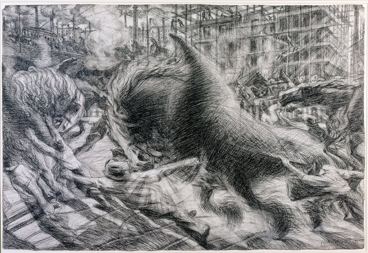 Futurismo: La ciudad que asciende de Umberto Boccioni
