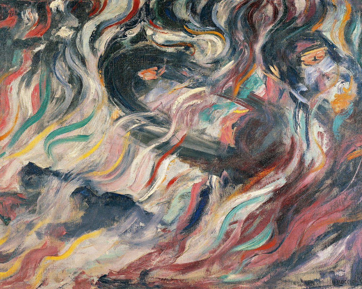 Estados de ánimo: despedidas por Umberto Boccioni (1882-1916), (detalle) de Umberto Boccioni