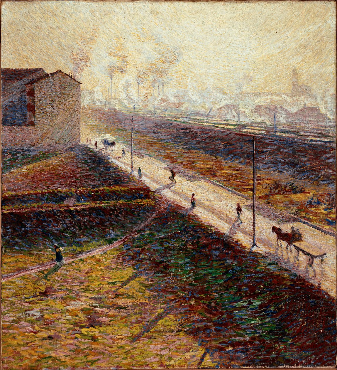 Mañana o El camino suburbano en la madrugada de Umberto Boccioni