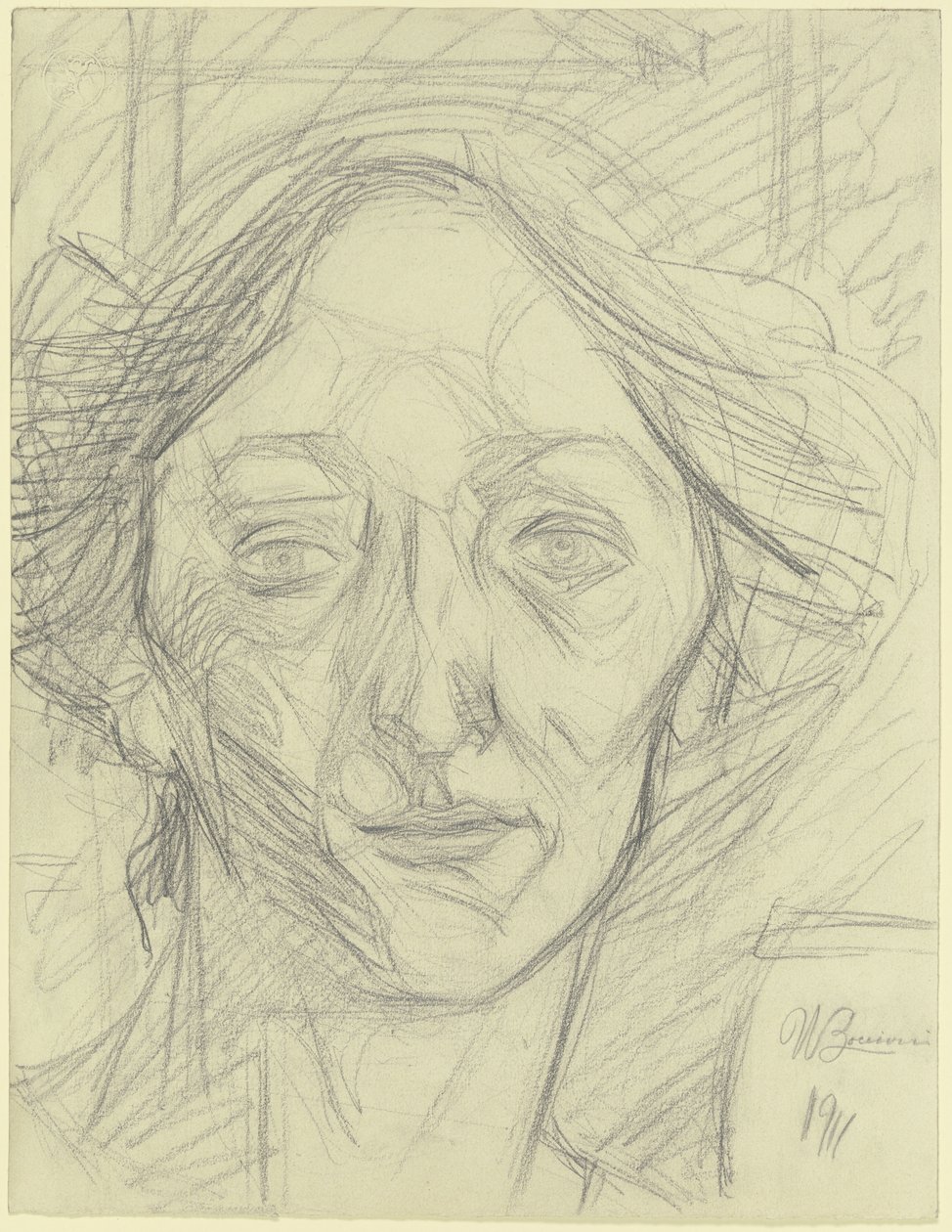 Cabeza de mujer de Umberto Boccioni