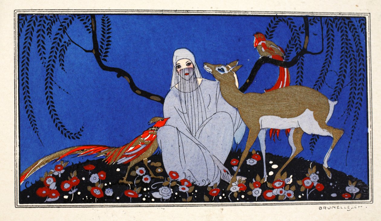 Lil-Aaroussa (estampado pochoir) de Umberto Brunelleschi