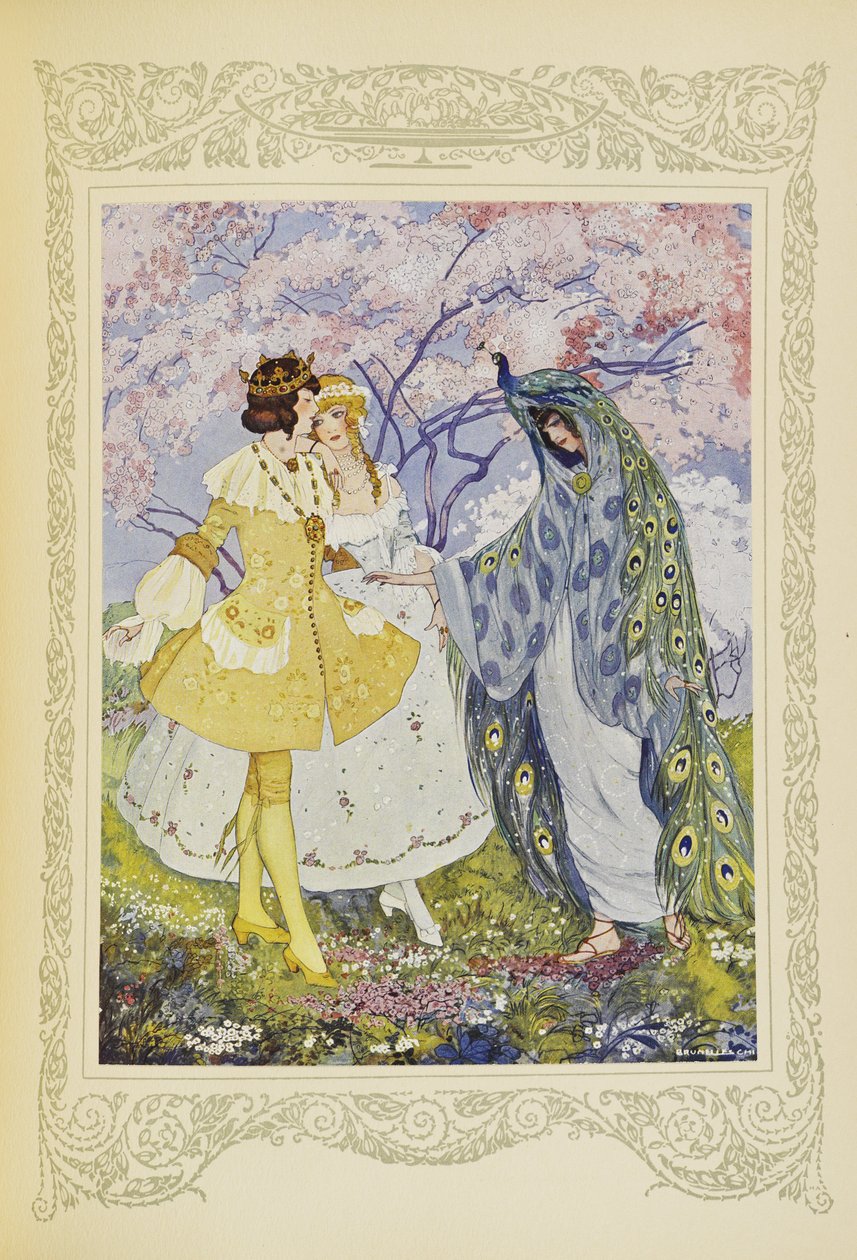 El hada Cándido apareció entonces ante sus ojos, ilustración de "Contes du Temps Jadis", o "Cuentos de tiempos pasados", p.118 de Umberto Brunelleschi
