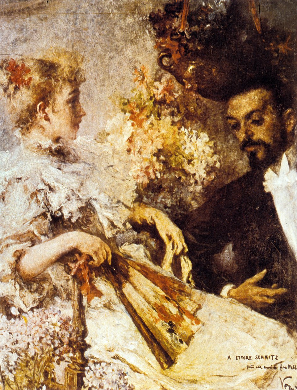 Italo Svevo (1861-1928) con su hermana de Umberto Veruda