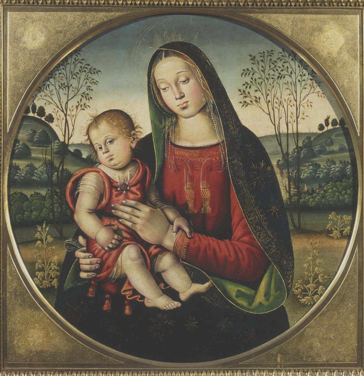 Madonna y el Niño de Umbrian School