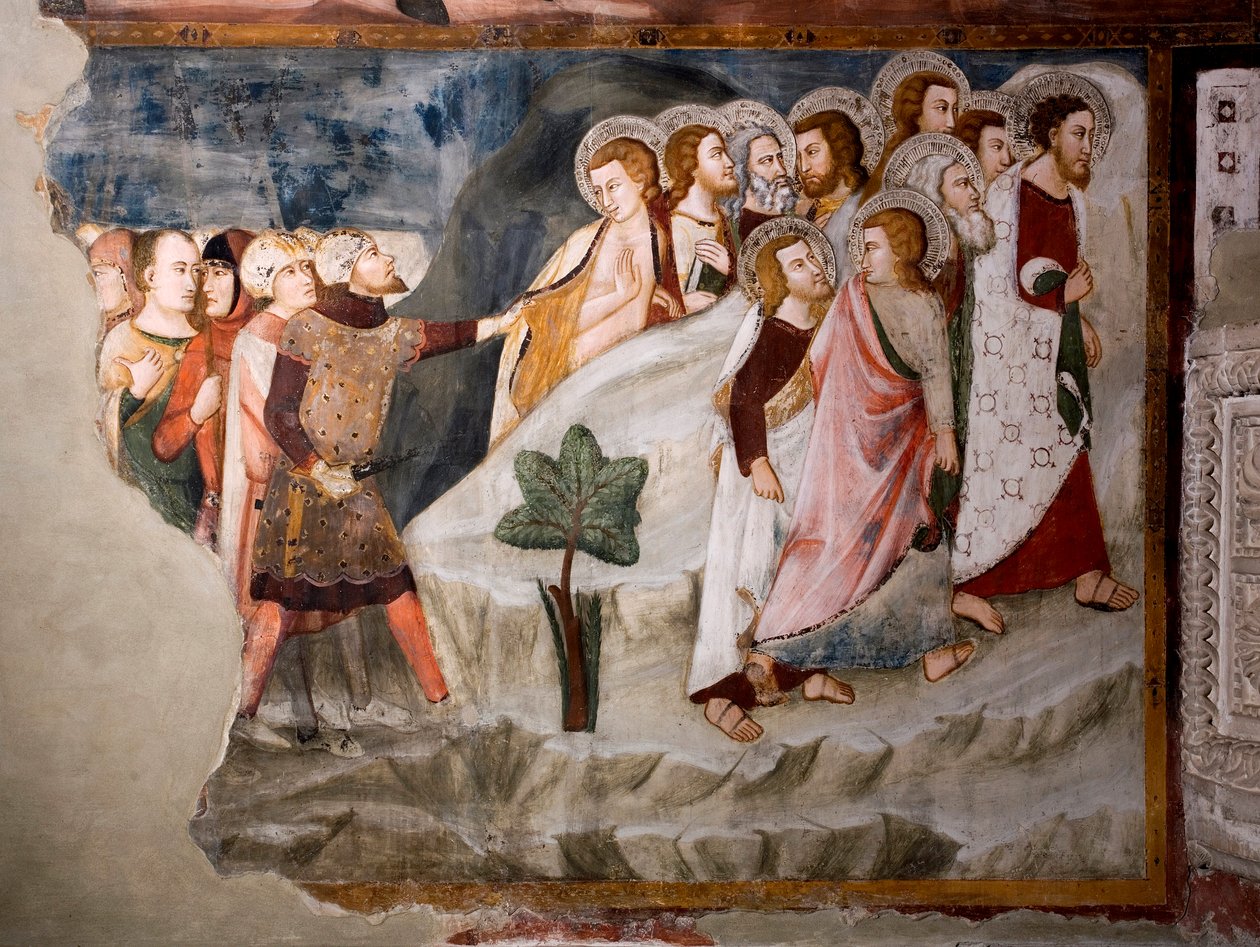 La huida de los apóstoles (detalle) de Umbrian School