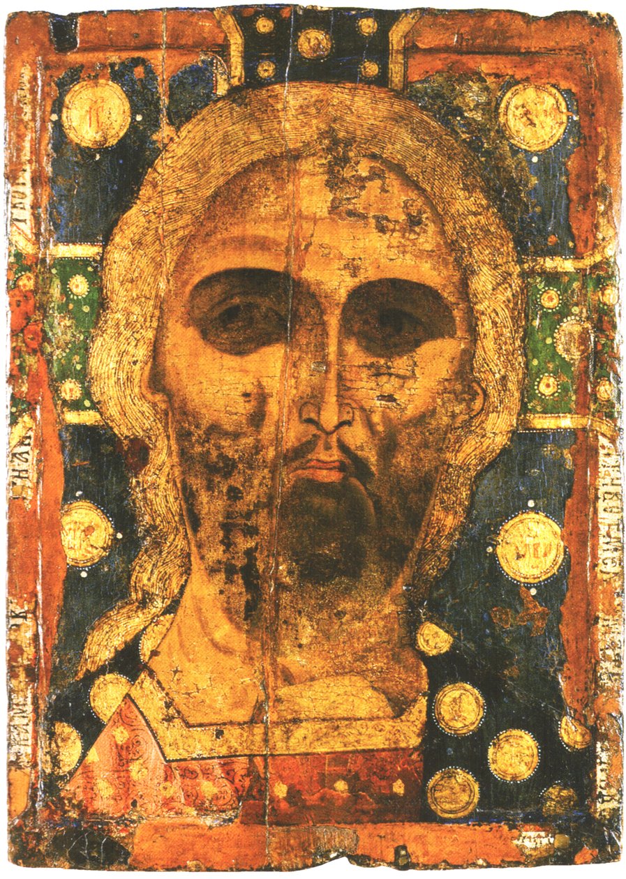 Salvador de los Cabellos Dorados. Icono del siglo XIII de la escuela de Yaroslavl de Unbekannt Unbekannt