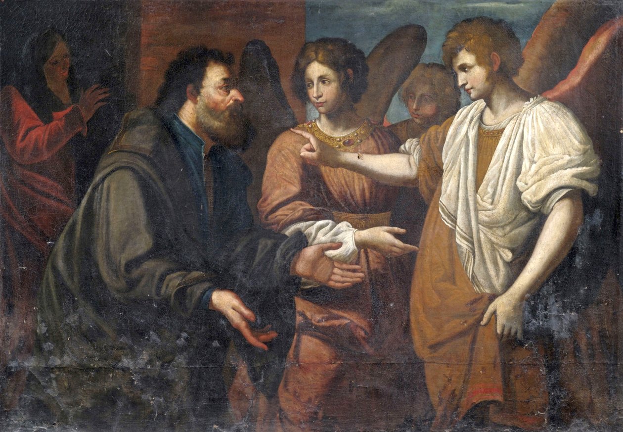 Abraham y los tres ángeles de Unbekannt Unbekannt
