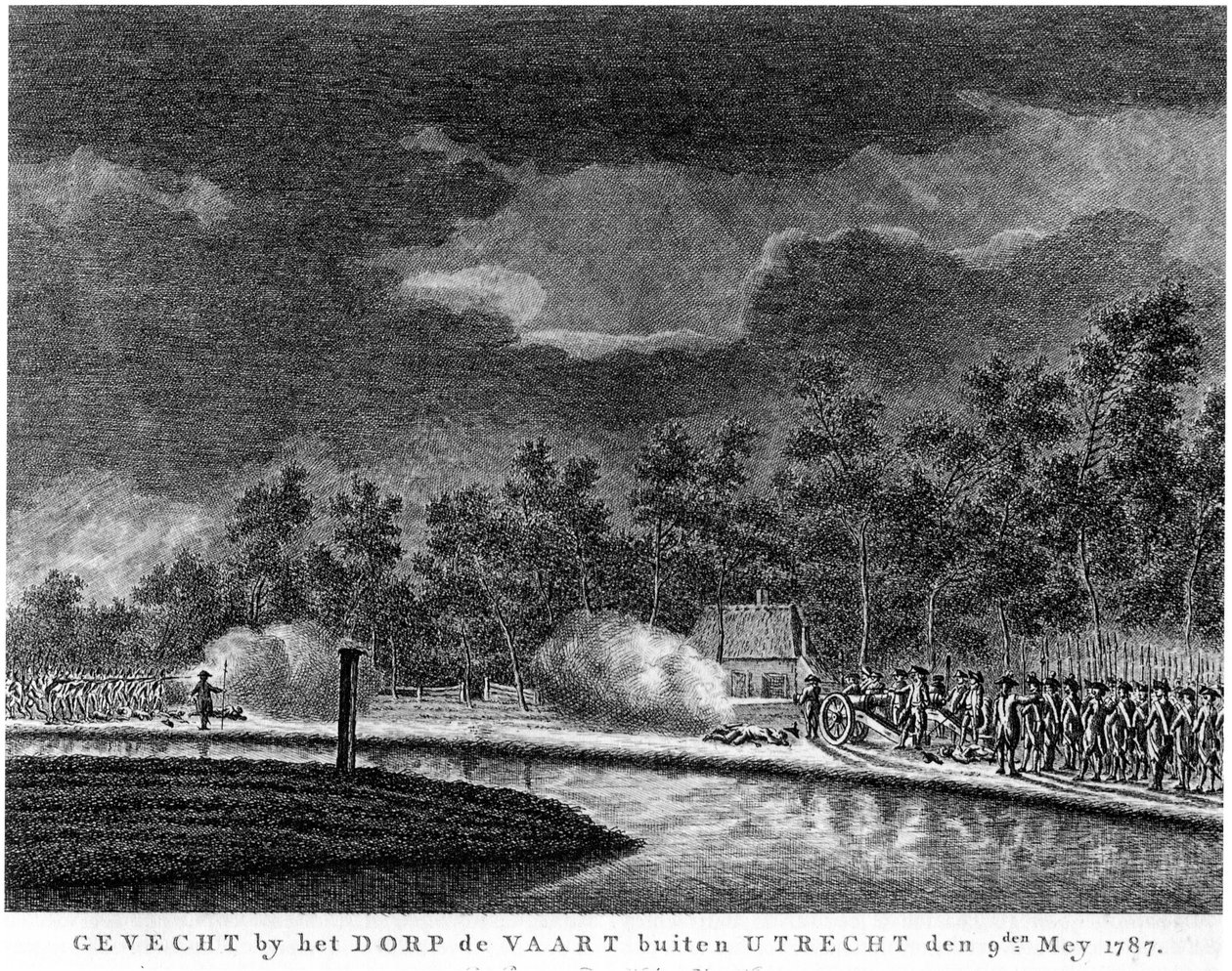 Batalla cerca de Vreeswijk, 1787 de Unbekannt Unbekannt