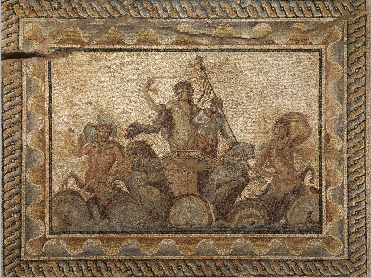Epifanía del mosaico de Dionisio, de la Villa de Dionisio (siglo II d.C.) en Dion, Grecia de Unbekannt Unbekannt
