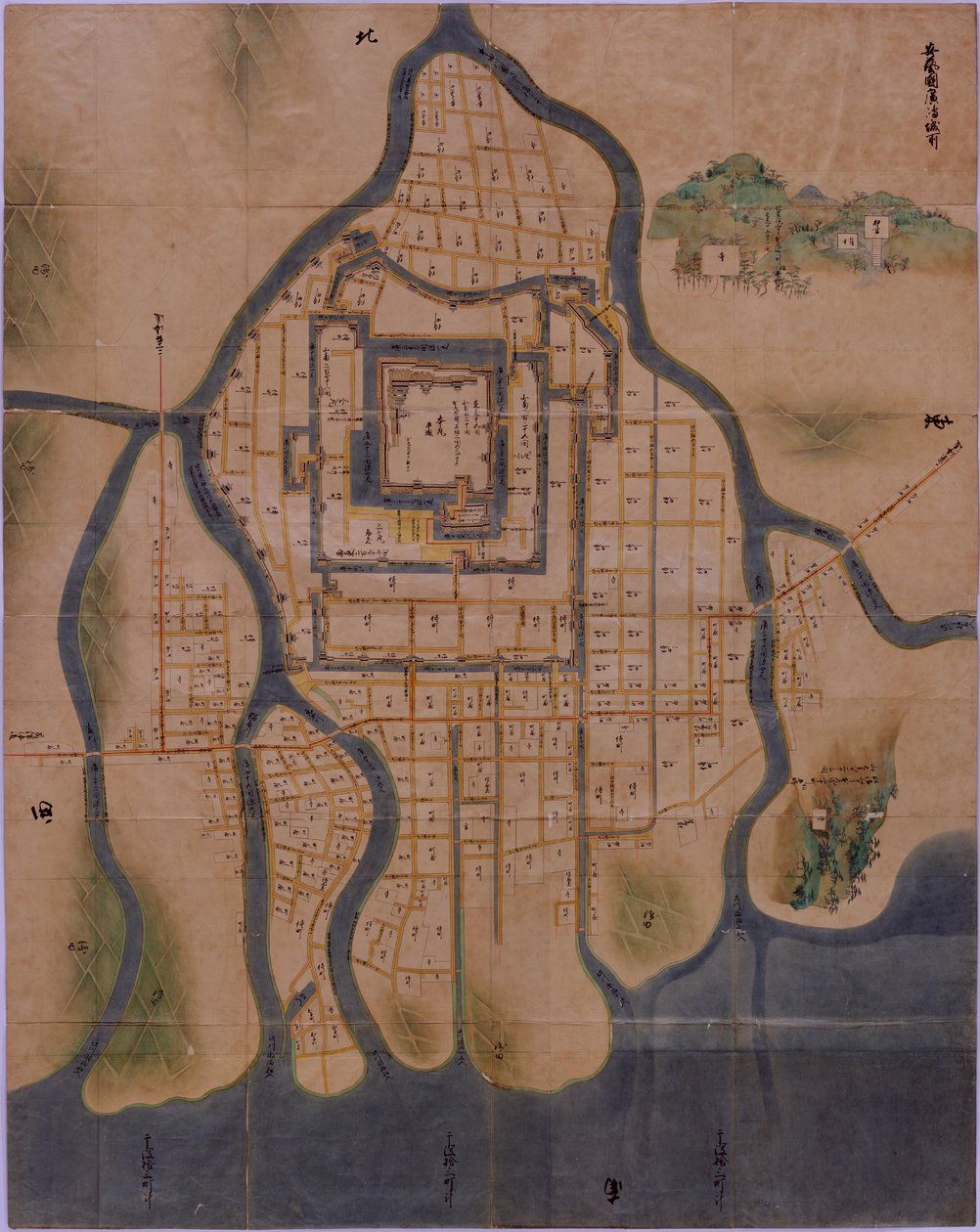 Ciudad del castillo de Hiroshima 1644 de Unbekannt Unbekannt