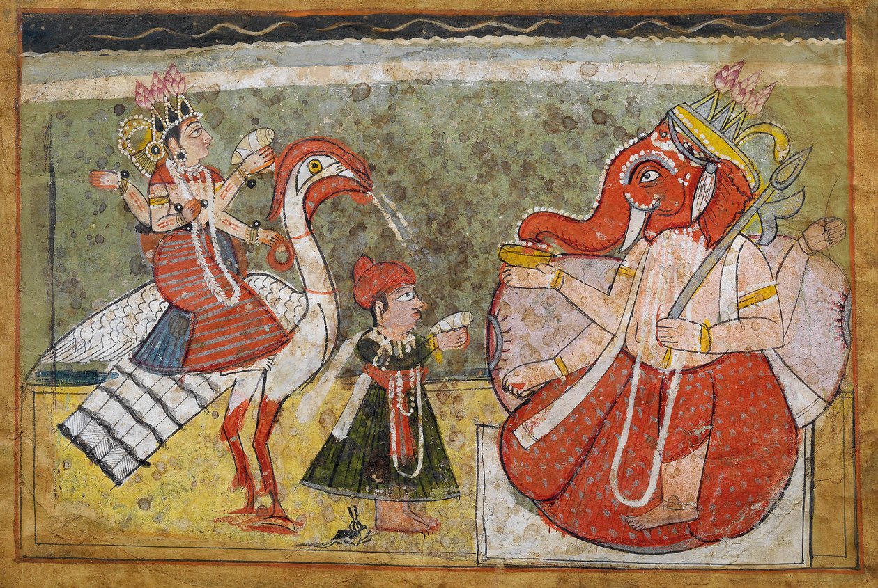 India, pintura en miniatura sobre papel de Unbekannt Unbekannt