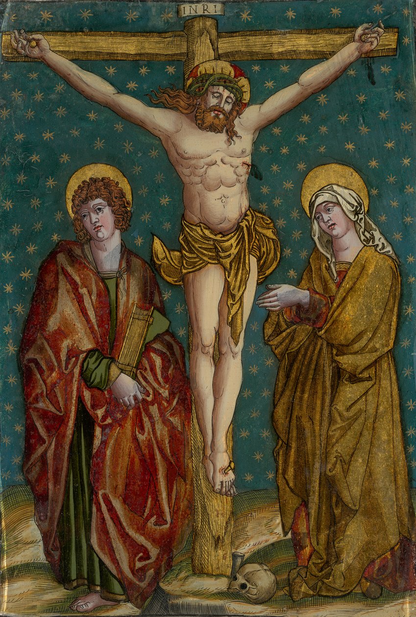 Crucifixión de Jesús con María y Juan de Unbekannt Unbekannt