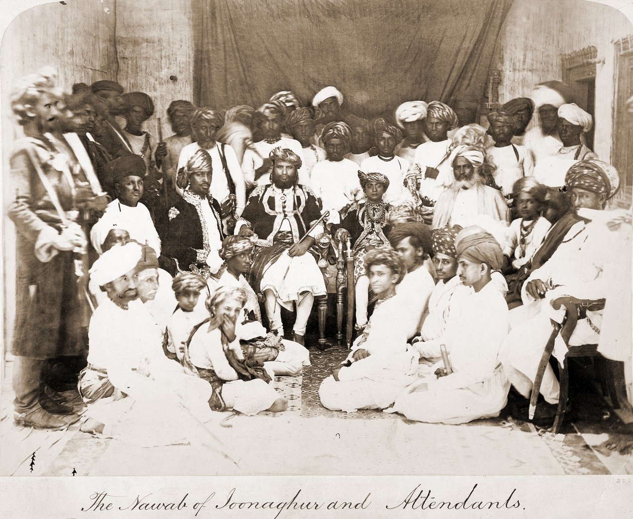 Mahabat Khan (1851-1882), el Nawab de Junagarh, 1870s de Unbekannt Unbekannt