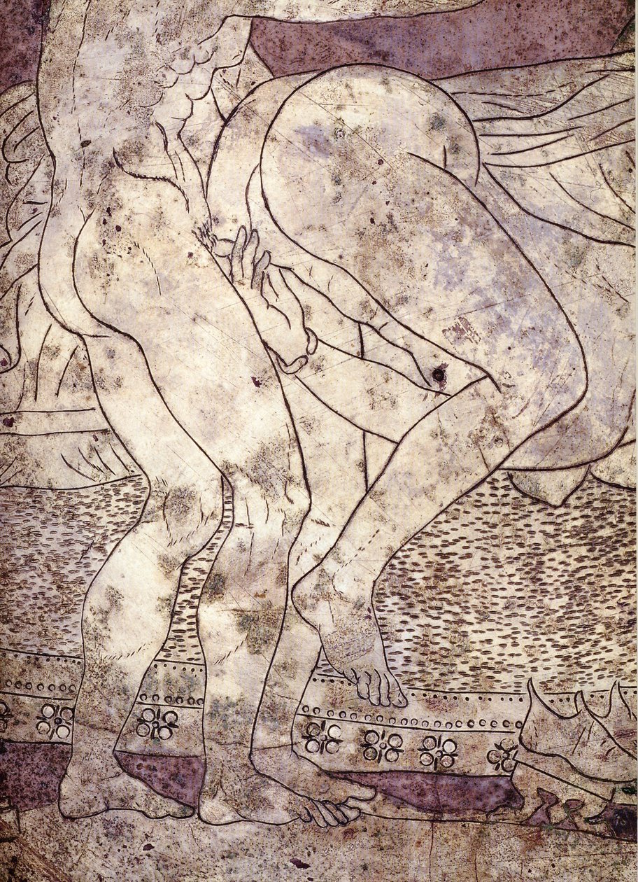 Pareja desnuda. Detalle de escena de penetración de Unbekannt Unbekannt