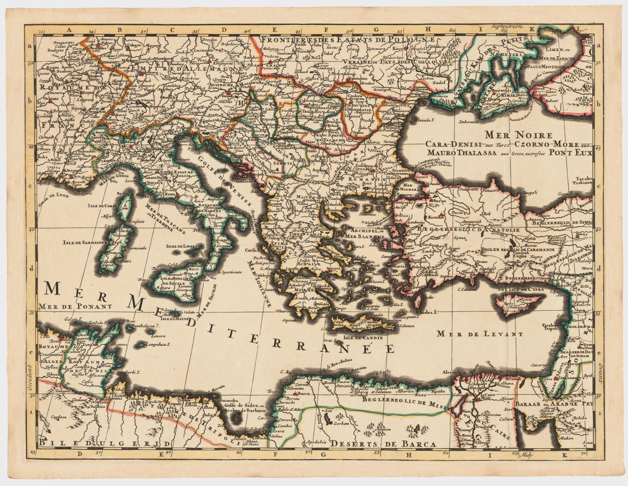 Imperio Otomano en 1696 por Jaillot (el Mar Mediterráneo en alta definición) de Unbekannt Unbekannt