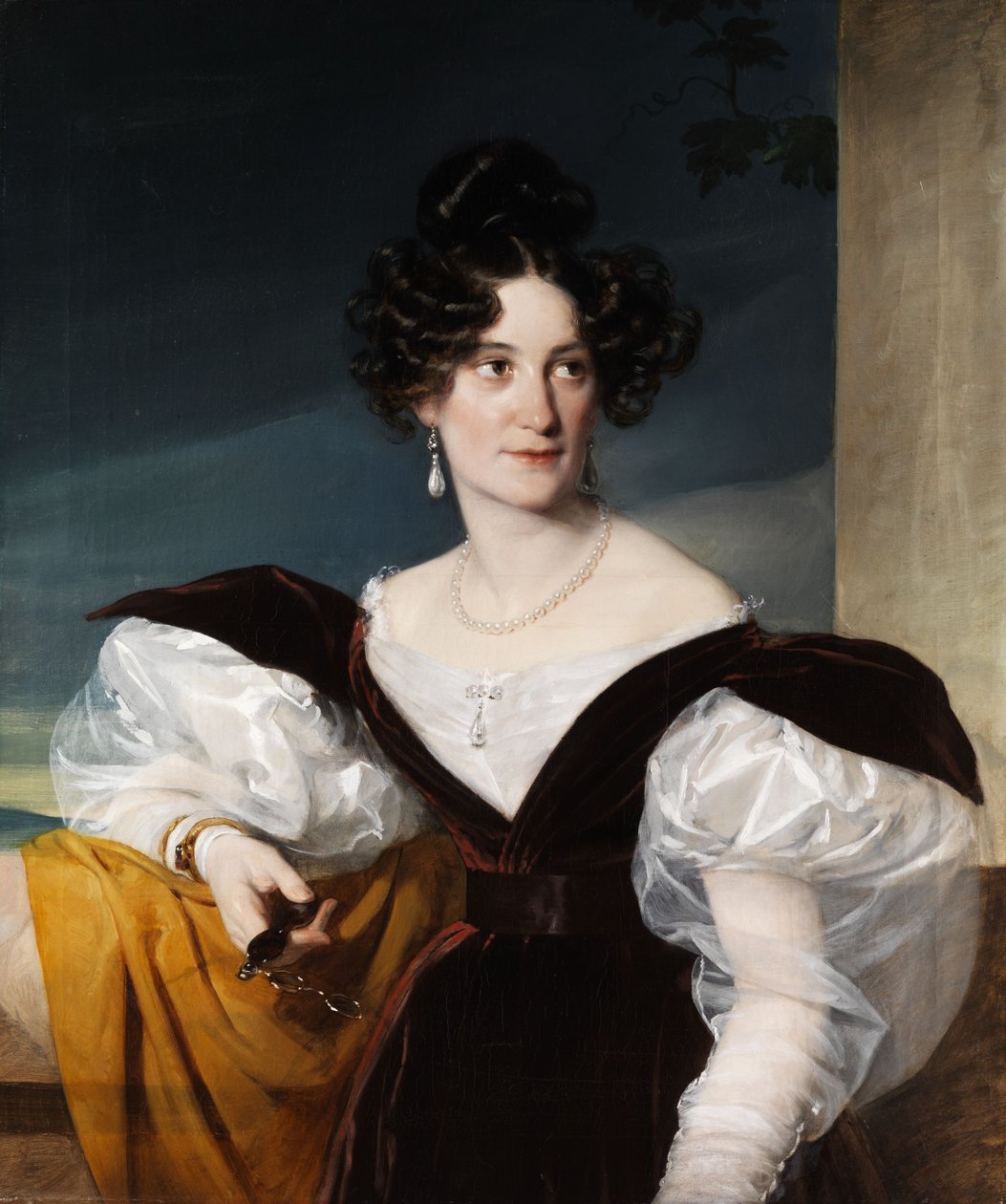 Retrato de una dama con lorgnón de Unbekannt Unbekannt