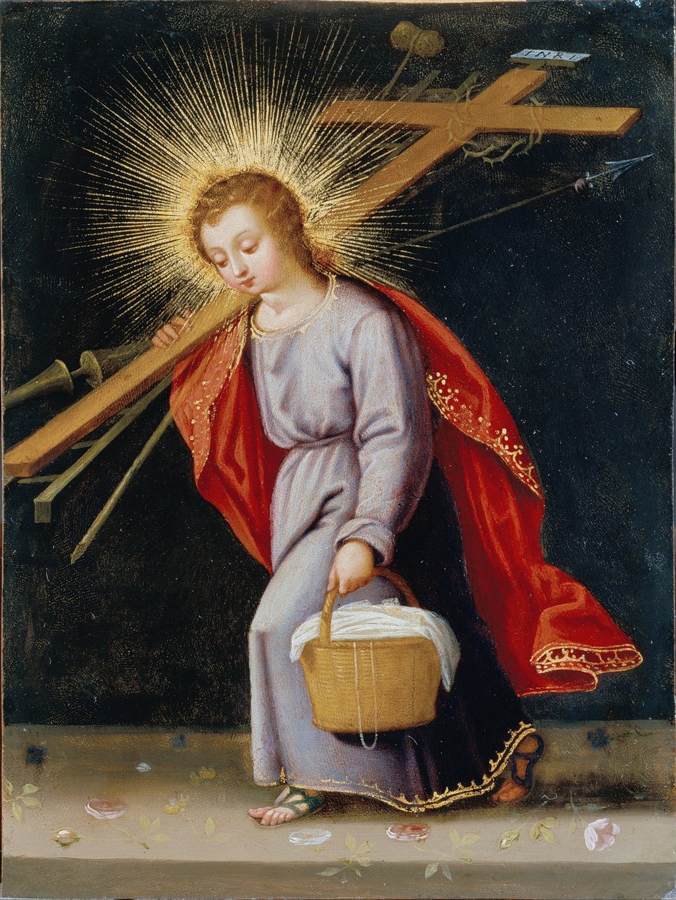 El Niño Jesús portando los instrumentos de la Pasión de Unbekannt Unbekannt