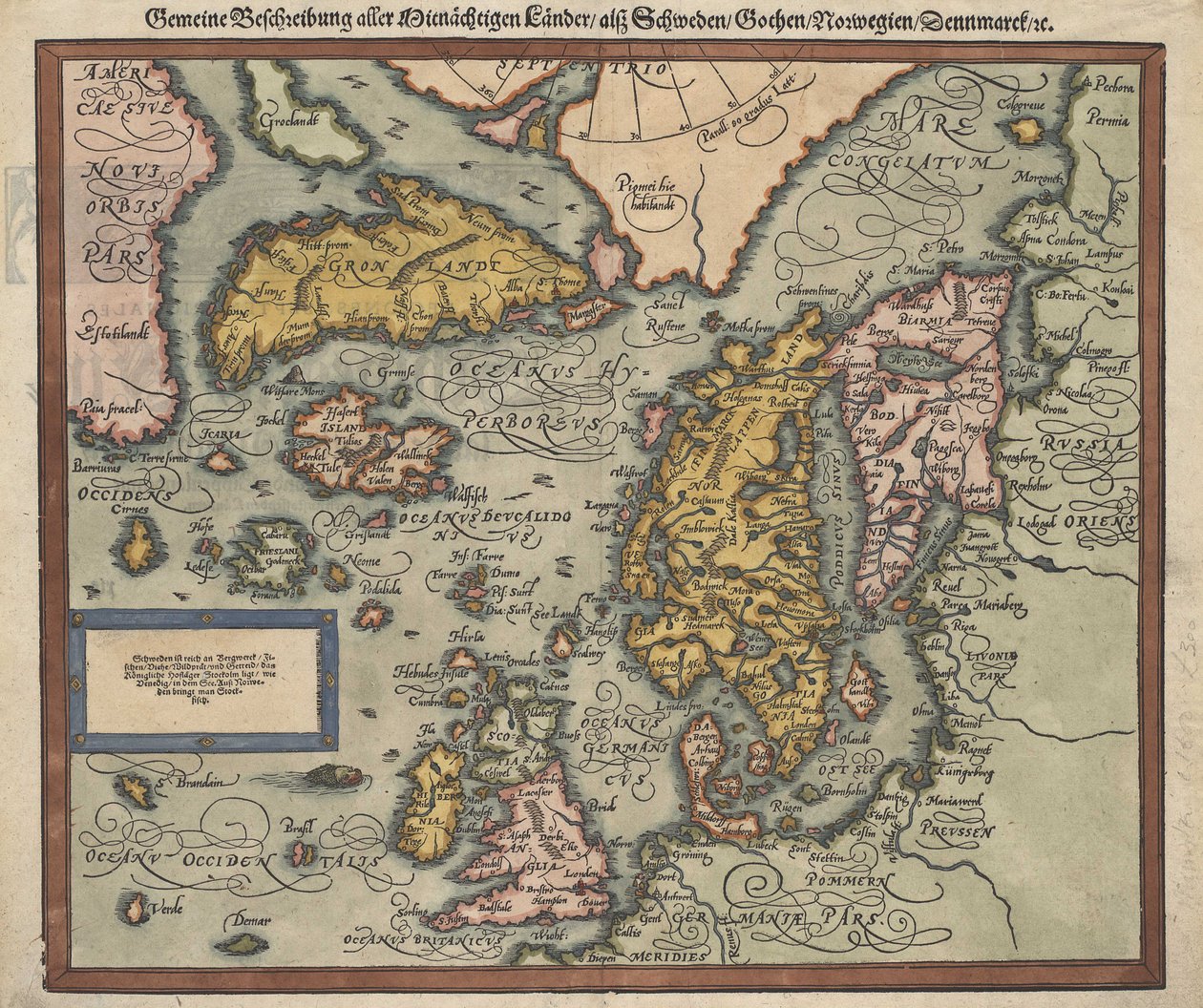Un mapa de Islandia hacia 1588 de Unbekannt Unbekannt