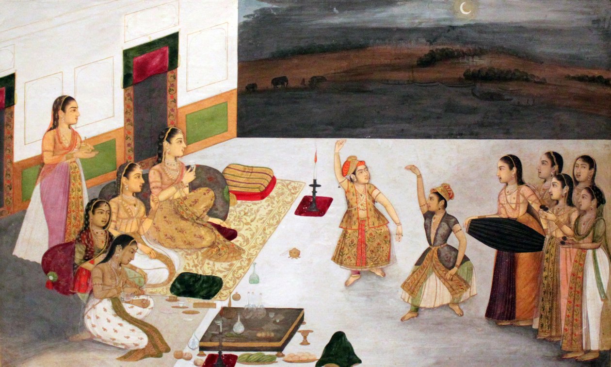 Damas nobles en una exhibición de danza de Unbekannt Unbekannt