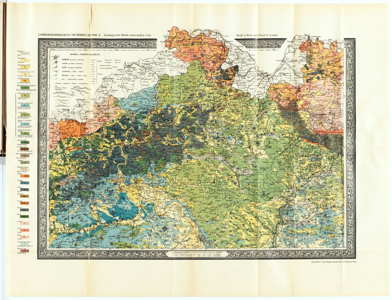 Mapa geológico de Bohemia, alrededores de Teplice a Liberec de Unbekannt Unbekannt