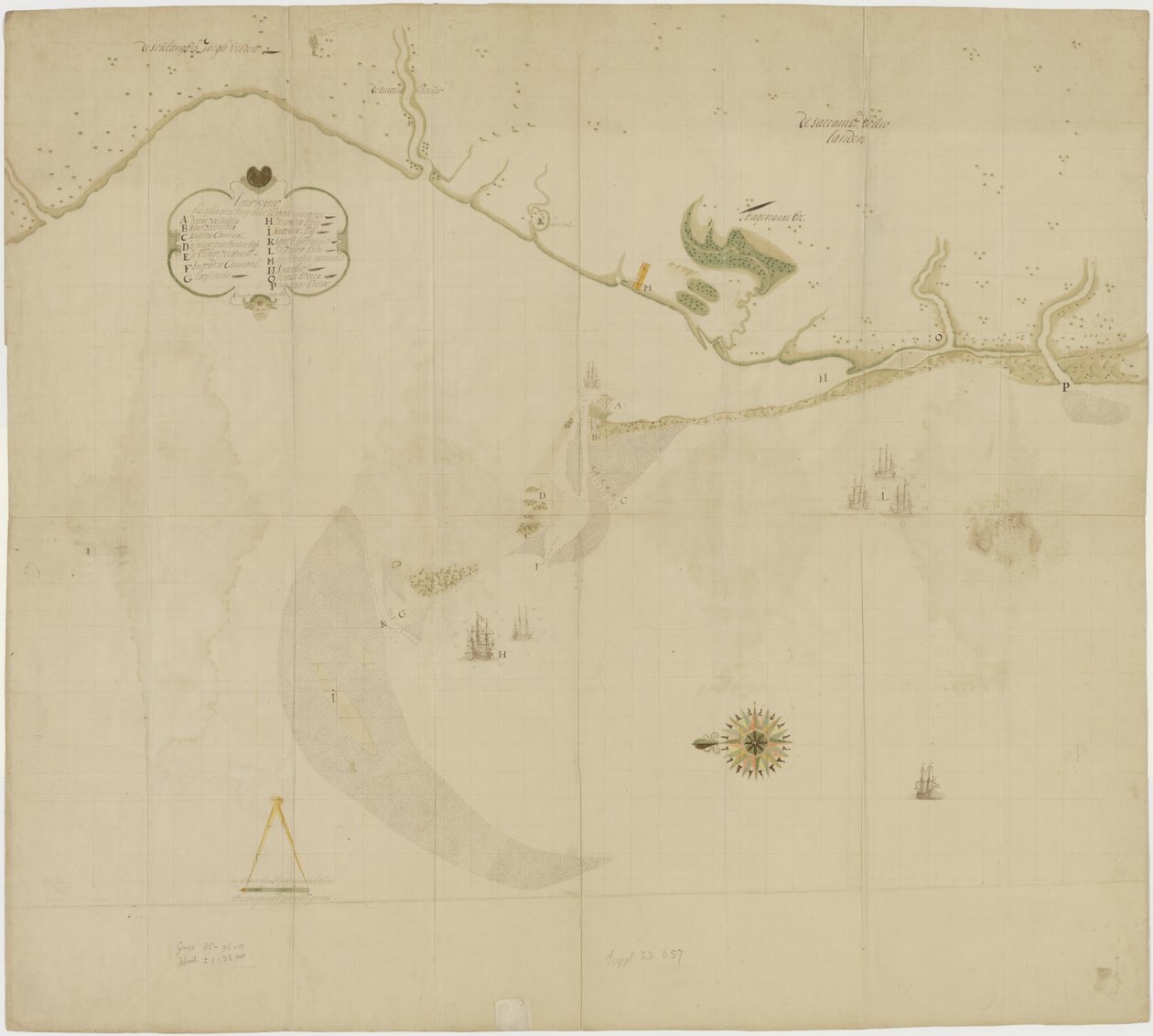 Mapa de Zeelandia y sus alrededores, Formosa de Unbekannt Unbekannt