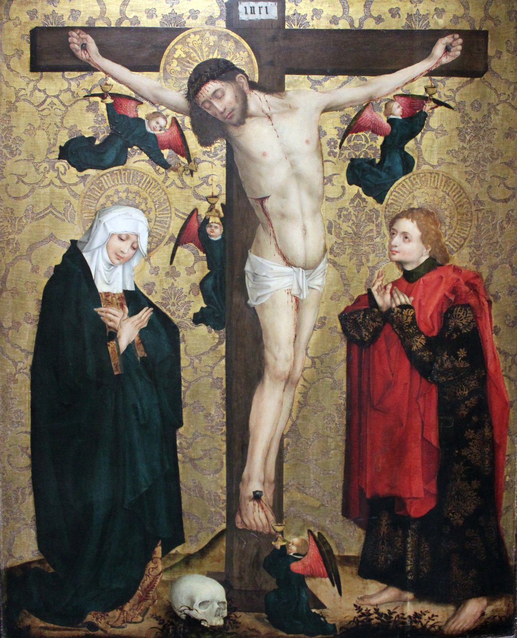 Crucifixión de Cristo con María y el evangelista Juan de Unbekannt Unbekannt