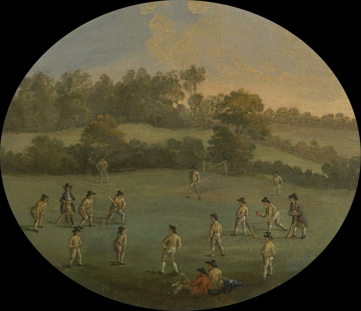 Un juego de cricket (El Club de la Real Academia en Marylebone Fields, ahora Regents Park) de Unbekannt Unbekannt