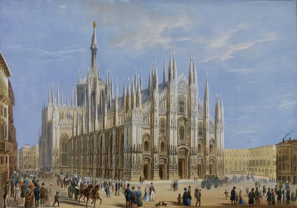 Vista de la Catedral de Milán de Unbekannt Unbekannt
