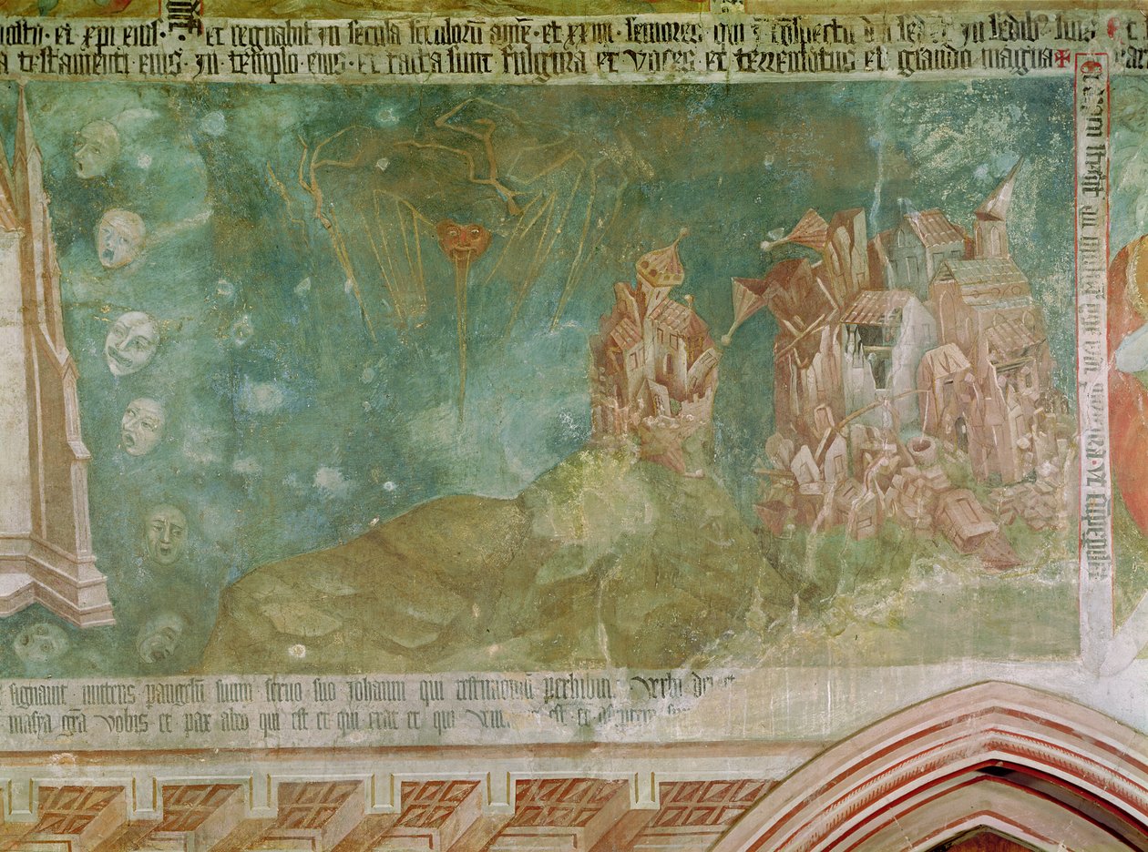 Apocalipsis y destrucción de una ciudad, detalle de la Capilla de Nuestra Señora de Unbekannt Unbekannt